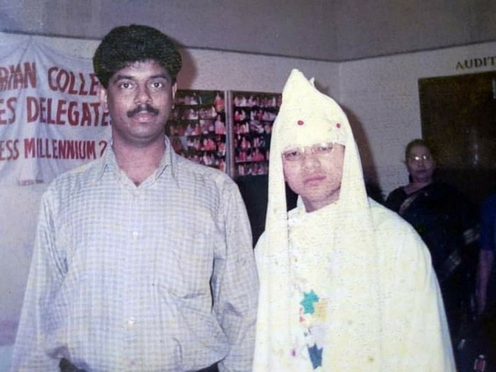 Prof.C.UNNIKRISHNAN with a spiritual leader from NEPAL