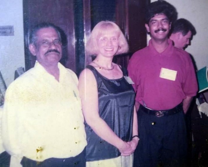Prof.C.UNNIKRISHNAN with a doctor from USA