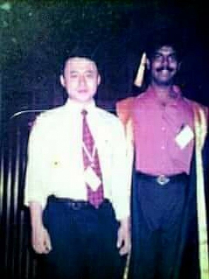 Prof.C.UNNIKRISHNAN with an Acupuncture student from CANADA